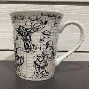 Disney Minnie Mouse Sketch Book Coffee Tea Mug Cup - White